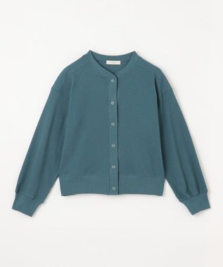 ANY リングドットボタンカーディガン ターコイズ