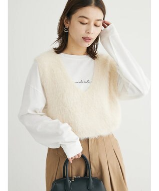 Green Parks ・Ｐｅｔｉｔ　Ｆｌｅｕｒ　シャギーニットベスト