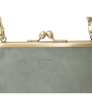 genten アンティーコ×LIBERTY 口金ミニポシェット ユーカリ