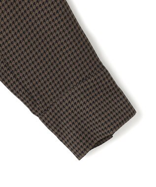 ICB 【接触冷感・UVケア・速乾・洗える】BackSatinAmunzen スカーフタイブラウス コーヒーベース柄系