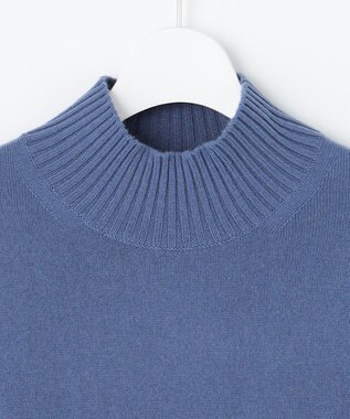 J.PRESS LADIES 【洗える・WEB限定カラーあり】CASHMERE BLEND ハイネック ニット サックスブルー系