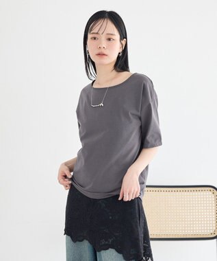 earth music&ecology バックデザインカットプルオーバー Gray