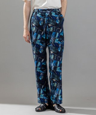 JOSEPH HOMME テクノボイルストレッチ ドロスト付きワイドストレートパンツ / HARRY CONVERTIBLE ブルー系5