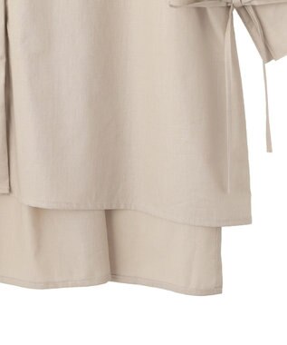 YECCA VECCA 【ORGABITS】5分袖スキッパーシャツ Beige