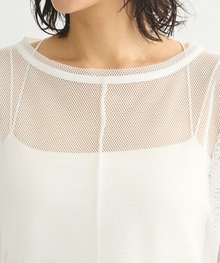 Green Parks メッシュカットプルオーバー White