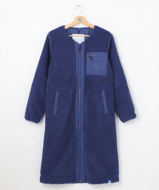 SHARE PARK LADIES 【LADIES】ボアフリースロングカーディガン ブルー