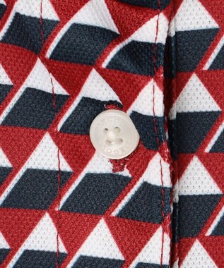 23区GOLF 【WOMEN】フラッグプリント長袖ポロシャツ レッド系5