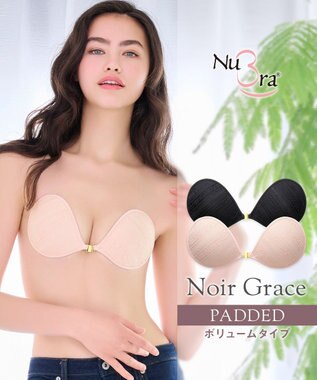 BRADELIS New York 【NuBra / ボリュームアップ】パテッドヌーブラ ノワール グレース  蒸れにくい バックレス コレクション デザインヌーブラ 正規品 ピンク