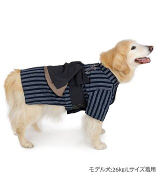 PET PARADISE ペットパラダイス  浴衣 《日本画風 犬刺繍》 中型犬 大型犬 ブラック