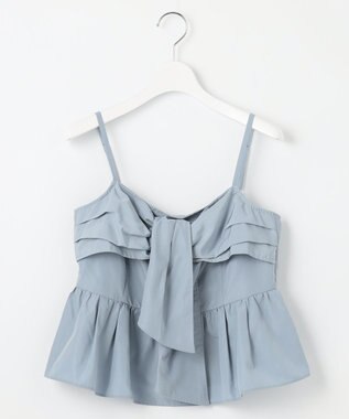 Feroux 【セットアップ対応・洗える】リボンタフタ ビスチェ カットソー ブルー系