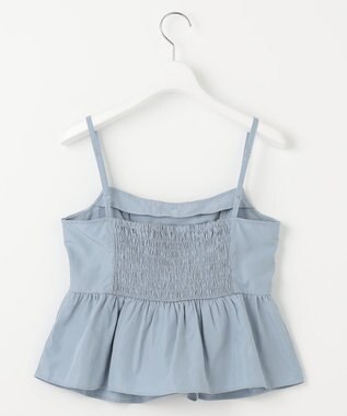 Feroux 【セットアップ対応・洗える】リボンタフタ ビスチェ カットソー ブルー系