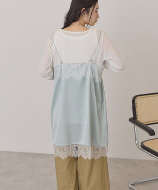 AMERICAN HOLIC レースサテンキャミワンピース Mint