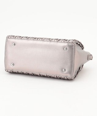 LA BAGAGERIE ランダムプリーツ2WAYハンドバッグ ガンメタリック