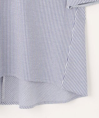 J.PRESS LADIES 【WEB限定カラーあり・抗菌消臭・吸水速乾】サッカージャージー 5分袖 ペプラム カットソー ブルー系1