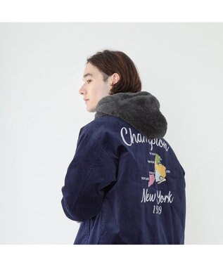 林八百吉商店 Champion  ボアボタンフーディー チャコール