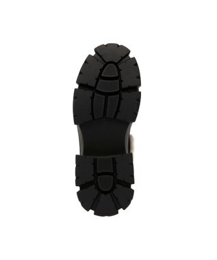STEVE MADDEN TOWNSHIP 厚底サイドゴアムートンブーツ ブラックスエード