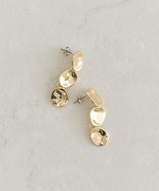 AMERICAN HOLIC ニュアンスプレートスイングピアス Gold