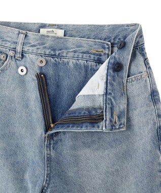 earth music&ecology ウエストアシメデニムパンツ Light Indigo