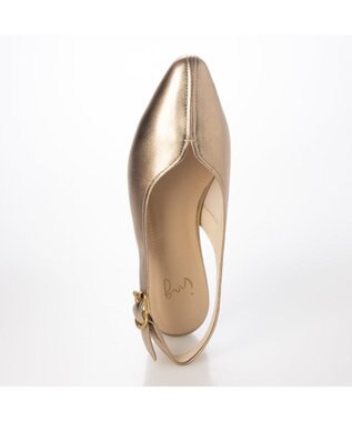 ing <ing>センターシームバックベルトパンプス ゴールド