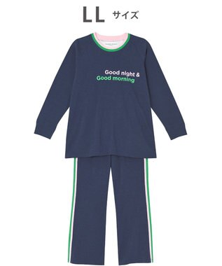 tsumori chisato SLEEP パジャマ　ルームウエア　長袖　長ズボン　綿100%　フライス素材　/ワコール　UDX548 コン