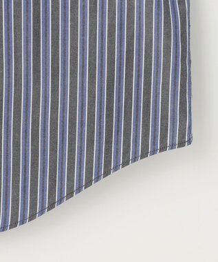 JOSEPH ABBOUD 【シルク×綿ブレンド】シルクコットンストライプ シャツ グレー系1