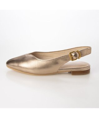 ing <ing>センターシームバックベルトパンプス ゴールド