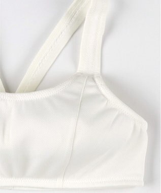 Wing ジュニア スポーツブラ 通気性がよい 【STEP2～3 まるみをおびてきた胸に】 小学生 中学生 高校生 ハーフトップ ノンワイヤーブラ RB6633 ウイング／ワコール アイボリー