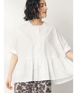 CRAFT STANDARD BOUTIQUE ペプラムブラウス Off White