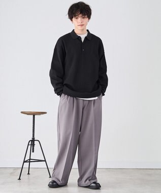 WEGO クリアライトメッシュポロプルオーバー ブラック