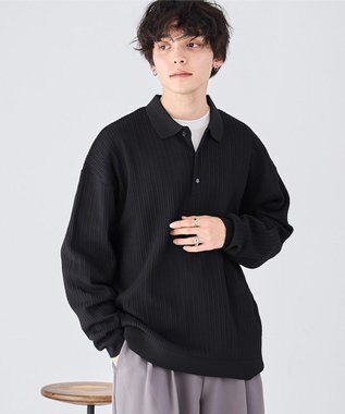 WEGO クリアライトメッシュポロプルオーバー ブラック