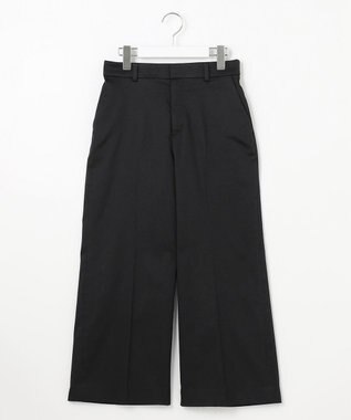 自由区 【接触冷感・吸湿・速乾・XXSサイズあり】COOL MAXクロップド丈 ワイドパンツ ブラック系