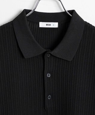 WEGO クリアライトメッシュポロプルオーバー ブラック