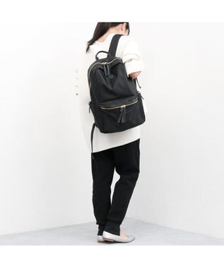 UNBILLION 【テレビ ドラマ着用アイテム】ペルケ perche / ナイロン牛革付属リュック ブラック