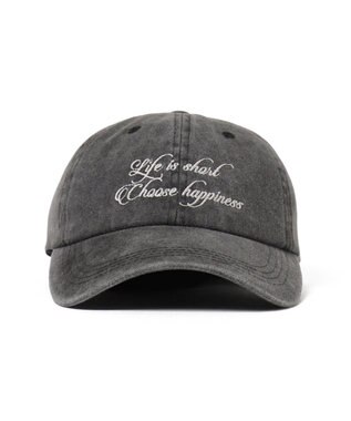 WEGO ロゴ刺繍ピグメントキャップ ブラックその他