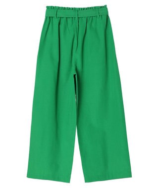 Green Parks 綿麻混リボン付ワイドパンツ Light Green