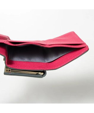 UNBILLION perche カラーコンビ3つ折り外ガマウォレット グレー