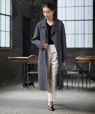 ICB ウールリバー ロングトレンチコート チェック柄系