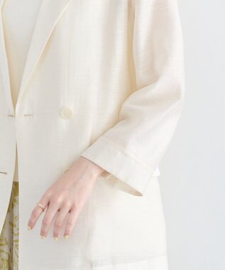 YECCA VECCA シアーテーラードジャケット Ivory