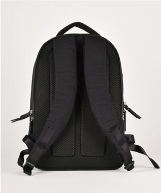 LA BAGAGERIE 【veganview】crinkle nylon backpack Msize ブラック