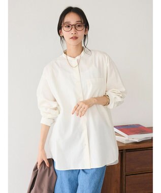 CRAFT STANDARD BOUTIQUE バンドカラーシャツ Off White