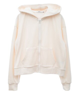 earth music&ecology パーカー付きミリタリーブルゾン Beige