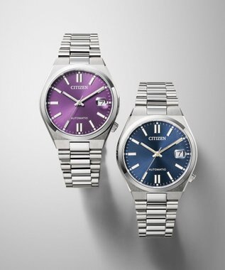 CITIZEN 【TSUYOSA 37mm】使いやすいグレーブルーカラーのメカニカルウオッチ NJ0200-50M ブルー
