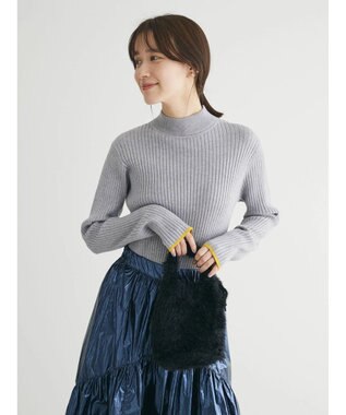 Green Parks ・ＥＬＥＮＣＡＲＥ　ＤＵＥ　ハイショクリブハイネックニット Gray Mixture