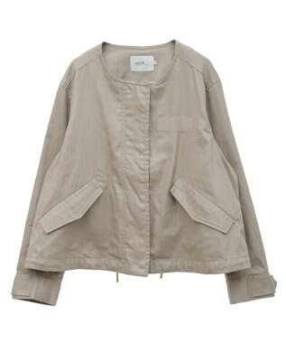 earth music&ecology パーカー付きミリタリーブルゾン Beige