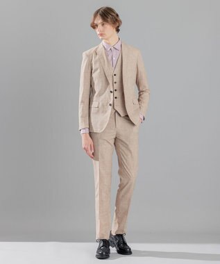 JOSEPH HOMME 【LEON 掲載】リネンストレッチブロード レギュラーカラーシャツ ローズ系