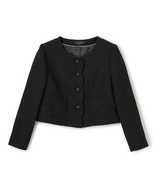 【洗える・消臭】BABY SCALLOP ツイードジャケット