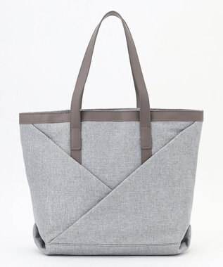 Y'SACCS リネンライク　イニシャルトート　Mサイズ ライトグレー