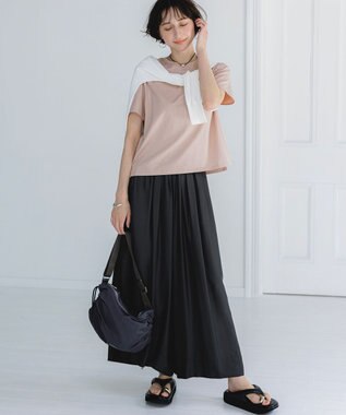 23区 レーヨンポリエステルストレッチ Vネック カーディガン ホワイト系