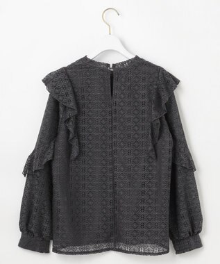 ANY SIS S 【洗える】ラッフルレース トップス スレート