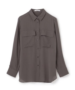 BEIGE， OLGA / シャーリングブラウス Slate